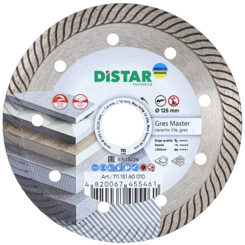 DiStar Gres Master 115-125mm - vlastnosti